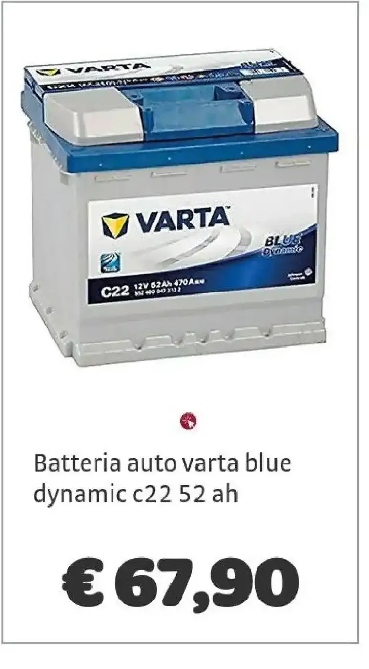Batteria auto Varta Blue Dynamic C22