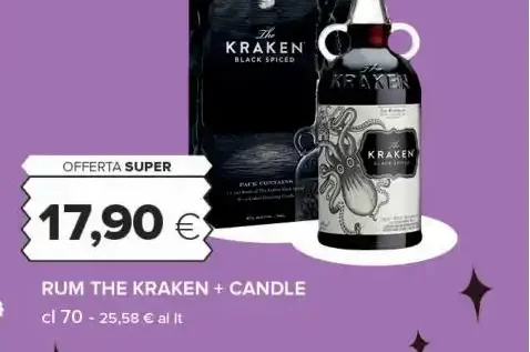 Rum The Kraken con candela
