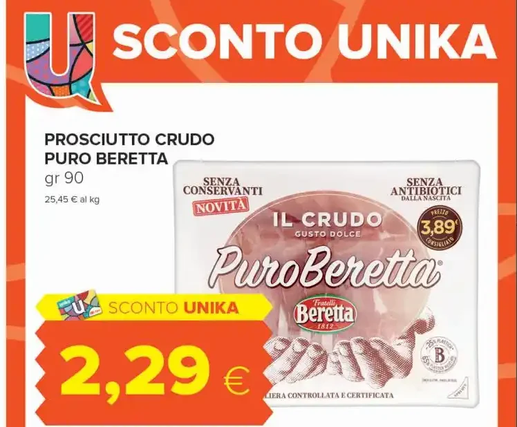 Prosciutto crudo Puro Beretta