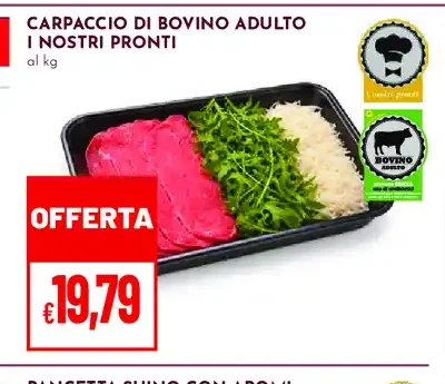 Carpaccio di bovino adulto I nostri pronti