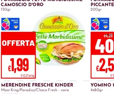 Formaggio fette morbiddissime Camoscio d'Oro
