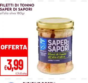 Filetti di tonno Saper di Sapori all'olio d'oliva