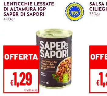 Lenticchie lessate di Altamura IGP Saper di Sapori