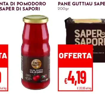 Salsa pronta di pomodoro ciliegino Saper di Sapori