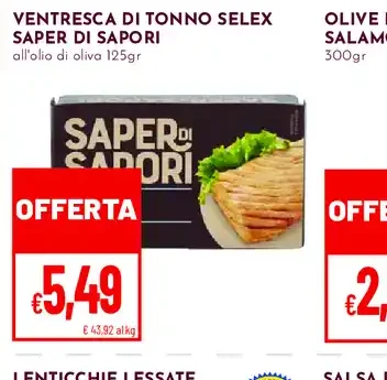 Ventresca di tonno Selex Saper di Sapori