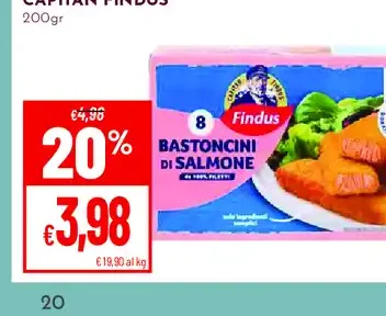 Bastoncini di salmone Capitan Findus