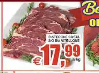 Bistecche costa di vitellone