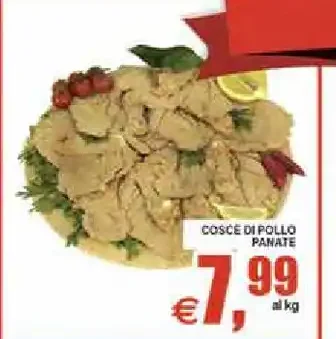 Cosce di pollo panate