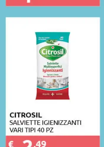 Citrosil salviette igienizzanti