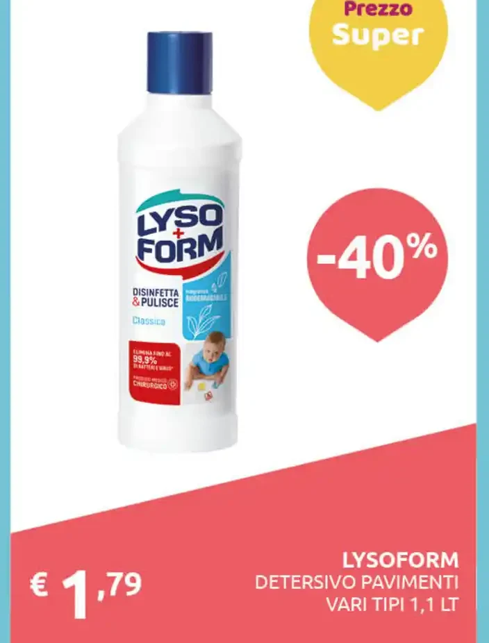 Lysoform detergente pavimenti