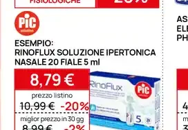 Rinoflux soluzione ipertonica nasale 20 fiale 5 ml