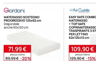materasso sostegno progressivo