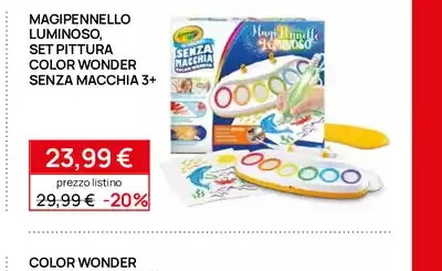 Magipennello Luminoso Set Pittura Color Wonder Senza Macchia 3+