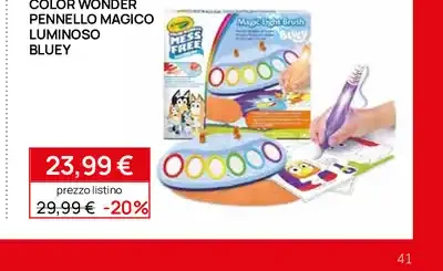 Color Wonder Pennello Magico Luminoso Bluey
