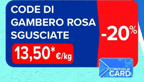 Code di gambero rosa sgusciate