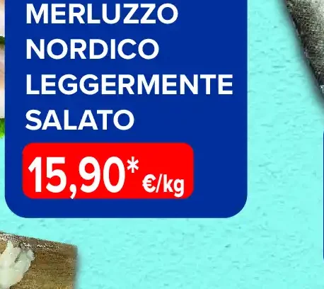 Porzioni di merluzzo nordico leggermente salato