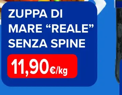 Zuppa di mare reale senza spine