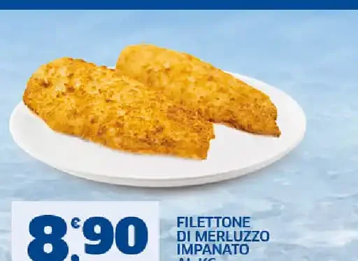 Filettone di merluzzo impanato