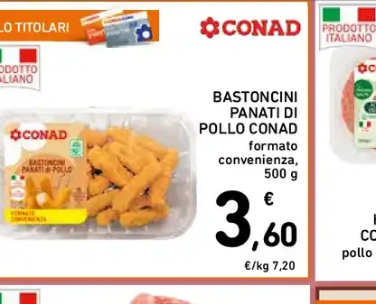 Bastoncini panati di pollo