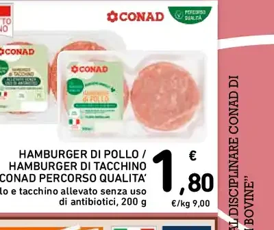Hamburger di pollo / tacchino