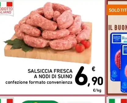 Salsiccia fresca a nodi di suino