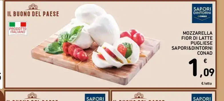Mozzarella Fior di latte pugliese Sapori&Dintorni Conad