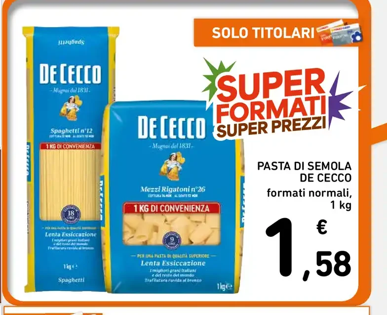 Pasta di semola De Cecco