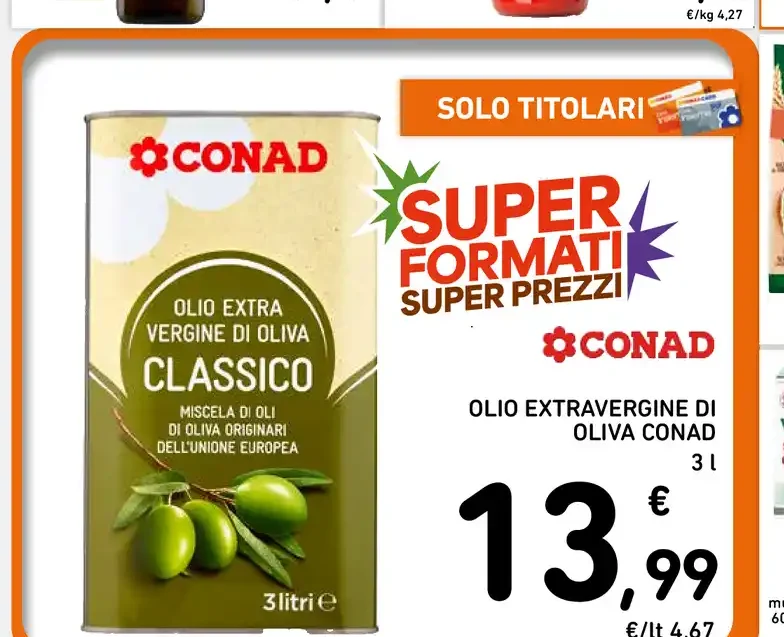 Olio extravergine di oliva Conad Classico