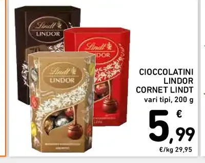 Cioccolatini Lindor Cornet Lindt