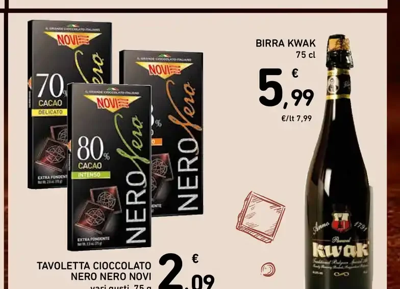 Tavoletta cioccolato Nero Novi