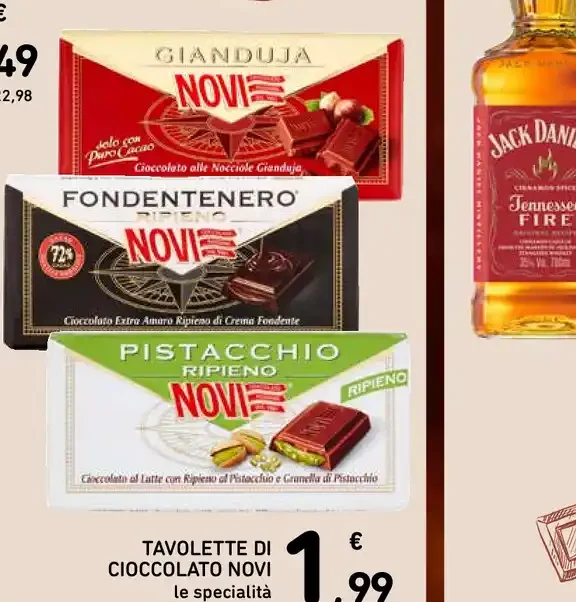 Tavolette di cioccolato Novi