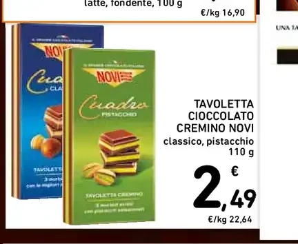 Tavoletta cioccolato Cremino Novi
