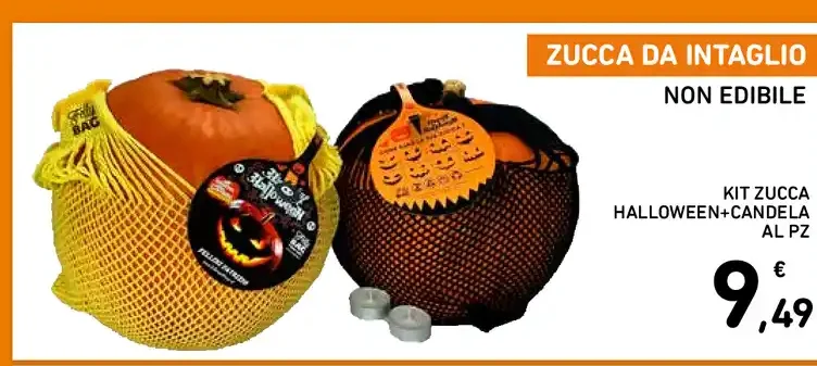 Kit zucca Halloween+candela