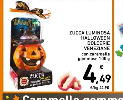 Zucca luminosa Halloween dolcerie veneziane