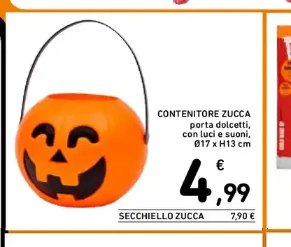 Contenitore zucca porta dolcetti