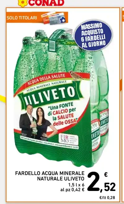 Fardello acqua minerale Uliveto
