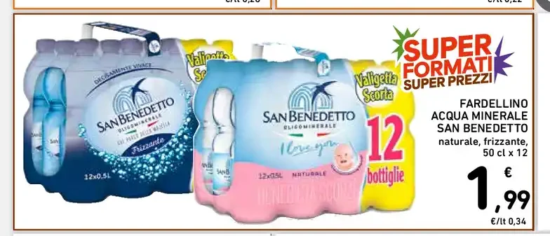 Fardellino acqua minerale San Benedetto