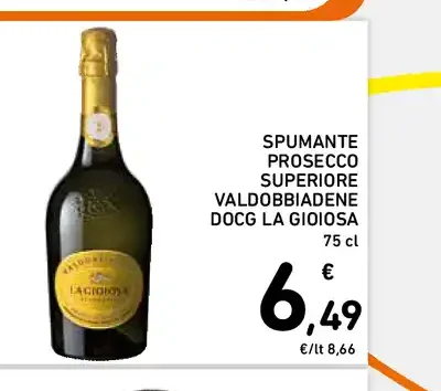 Spumante Prosecco Superiore Valdobbiadene DOCG La Gioiosa