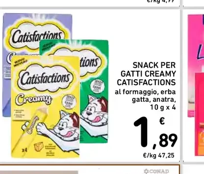 Snack per gatti creamy Catisfactions