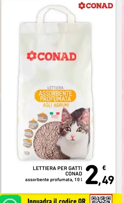 Lettiera per gatti Conad