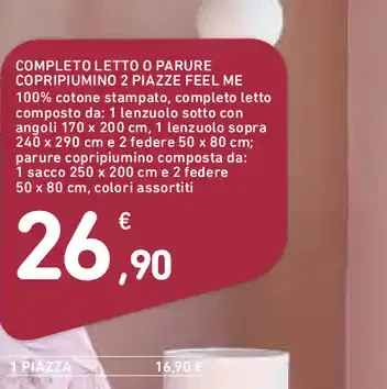 Completo letto o parure copripiumino