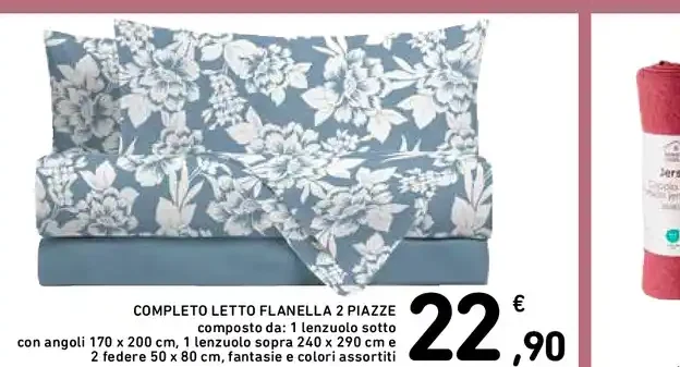 Completo letto flanella
