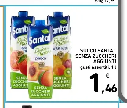 Succo Santal senza zuccheri aggiunti