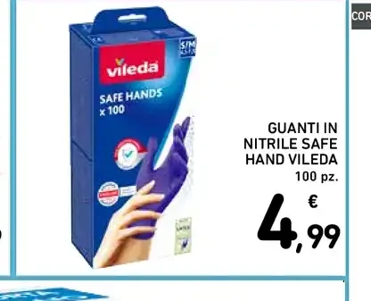 Guanti in nitrile Safe Hand Vileda