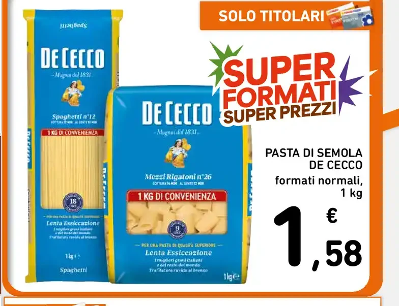 Pasta di semola De Cecco