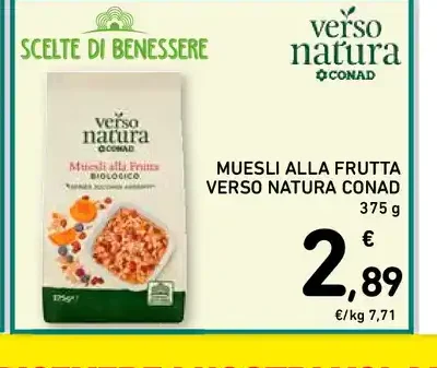 Muesli alla frutta Verso Natura Conad