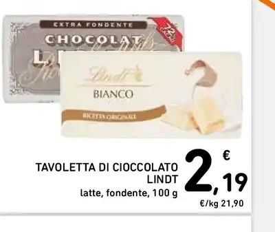 Tavoletta di cioccolato Lindt