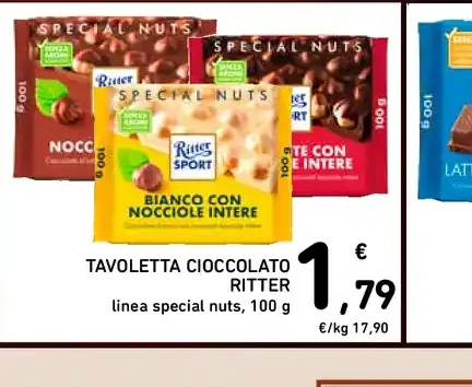 Tavoletta cioccolato Ritter Special Nuts