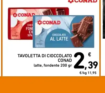 Tavoletta di cioccolato Conad