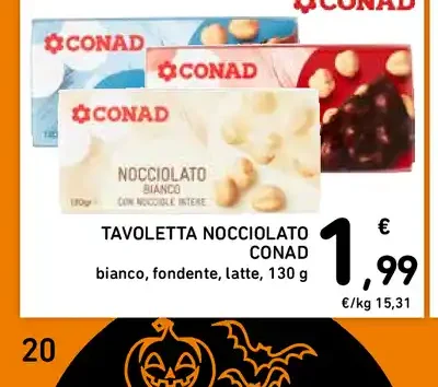 Tavoletta nocciolato Conad